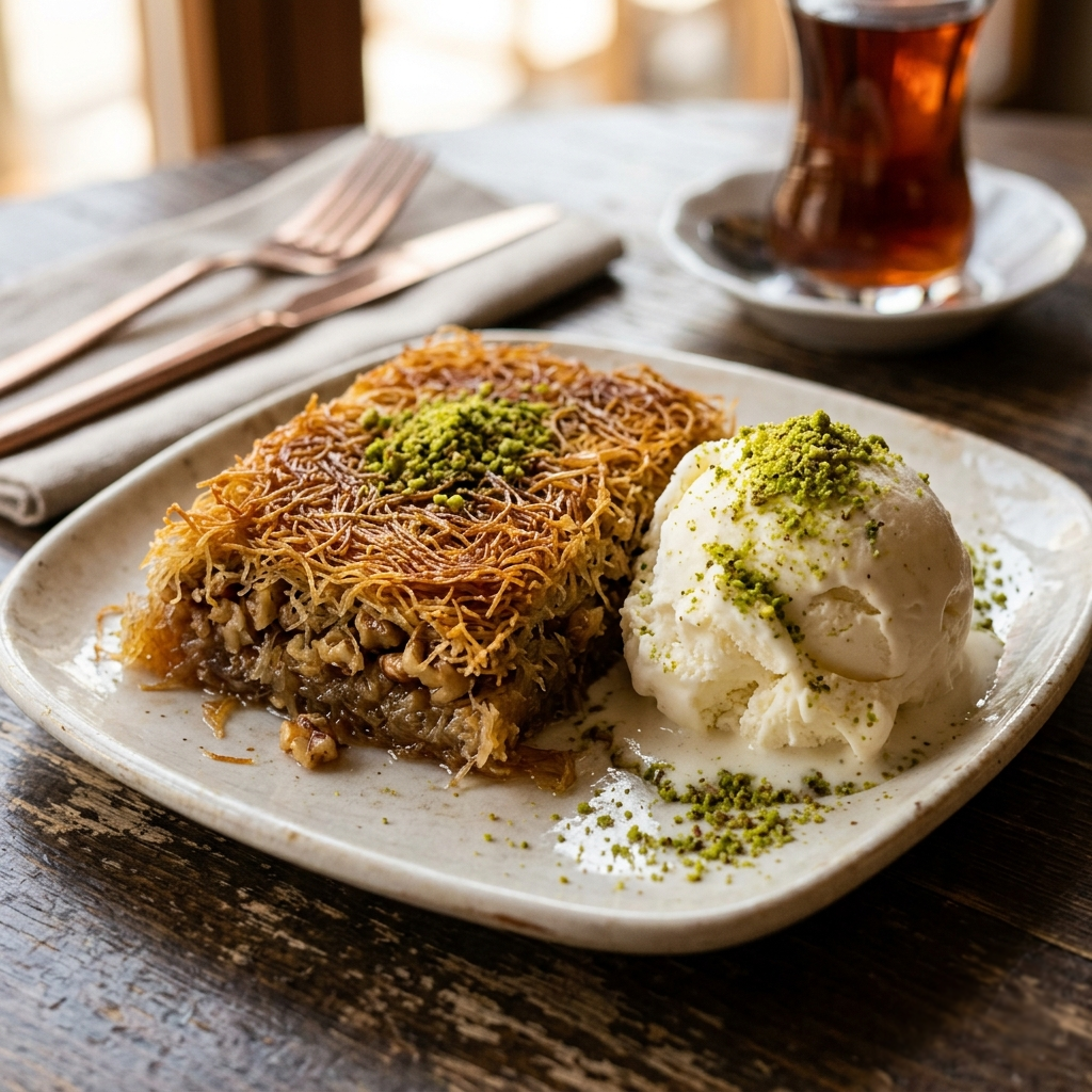 Dondurmalı Baklava İkram